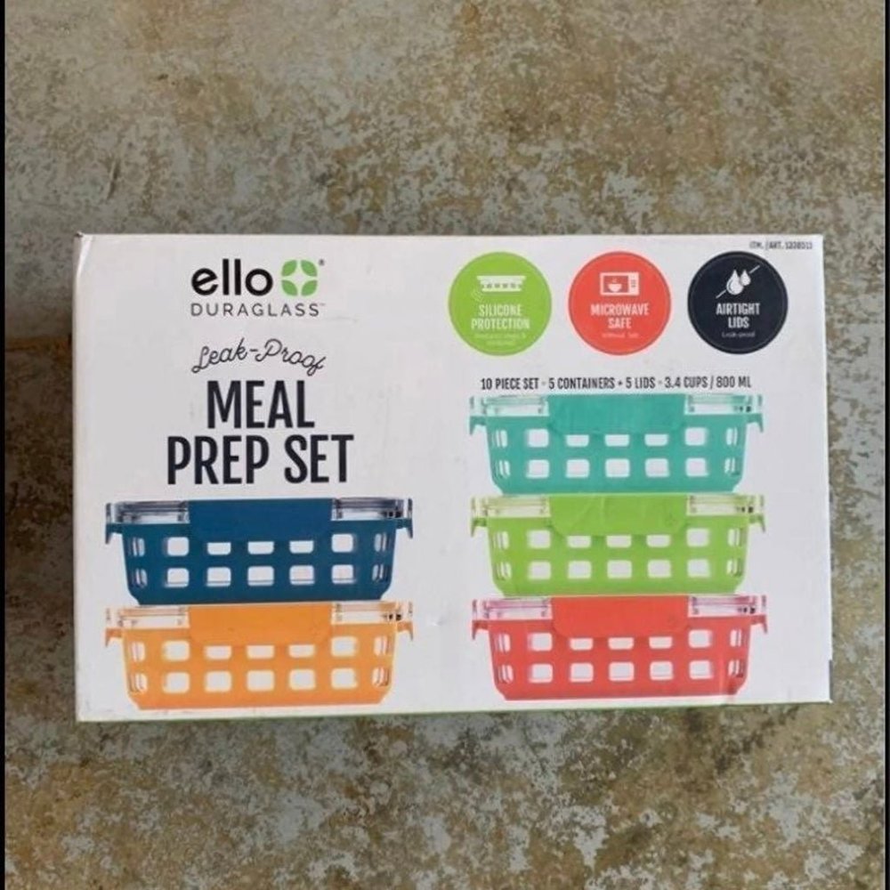 Ello 10-piece Glass Meal Prep Food Container Set - Picture 5 of 5
